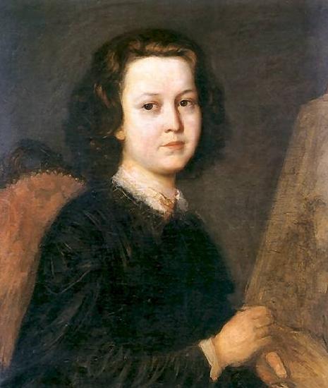 Aleksander Kotsis Portrait of a paintress Jezefina Geppert oil painting image
